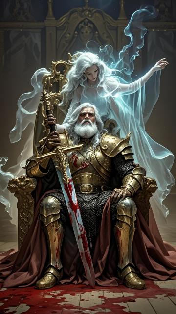 a king with his ghost, on the enemy throne<Br><Br>project with prettygirl