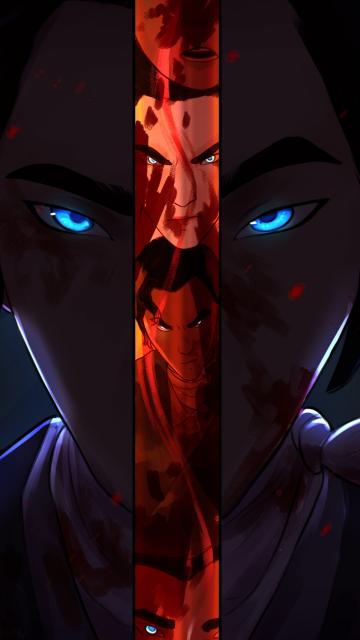 Blue Eye Samurai, Mizu, Dark background, 5K