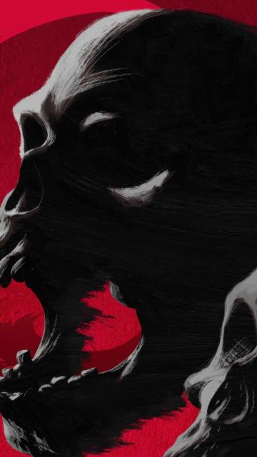 Castlevania Skull, Red background