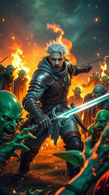 dray battles begin, from the horde of goblins...