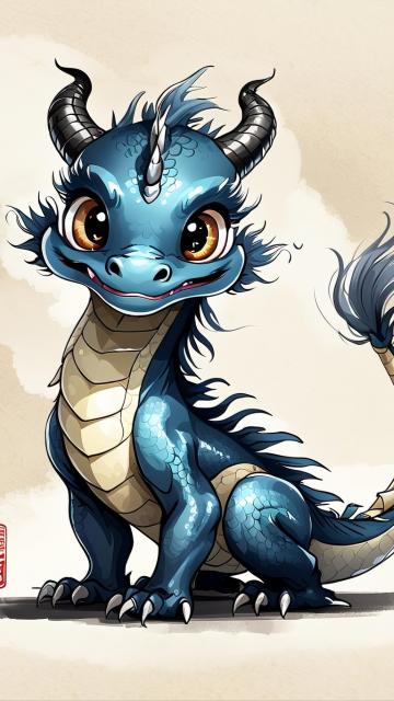 [["ink painting chinese dragon, a dragon, big eyes, cute, funny, simple","en"]]