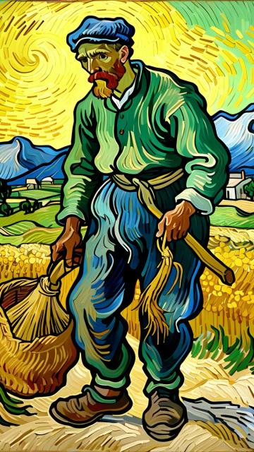 peasant, van gogh style